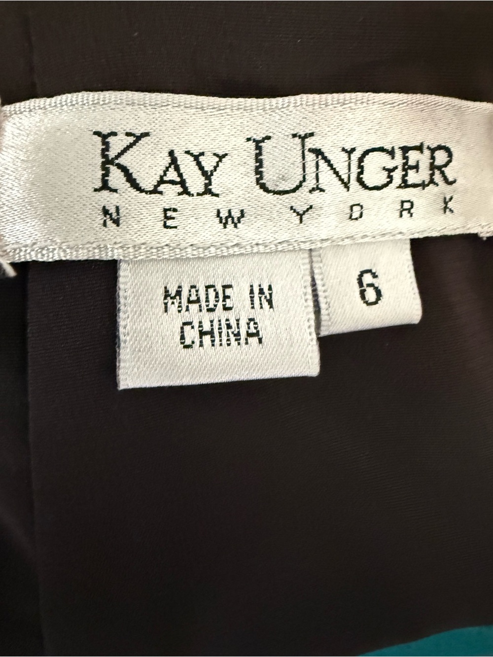 Kay Unger New York Women’s 6 Teal 100% Virgin Wool Pencil Skirt Lined Career - Picture 3 of 5